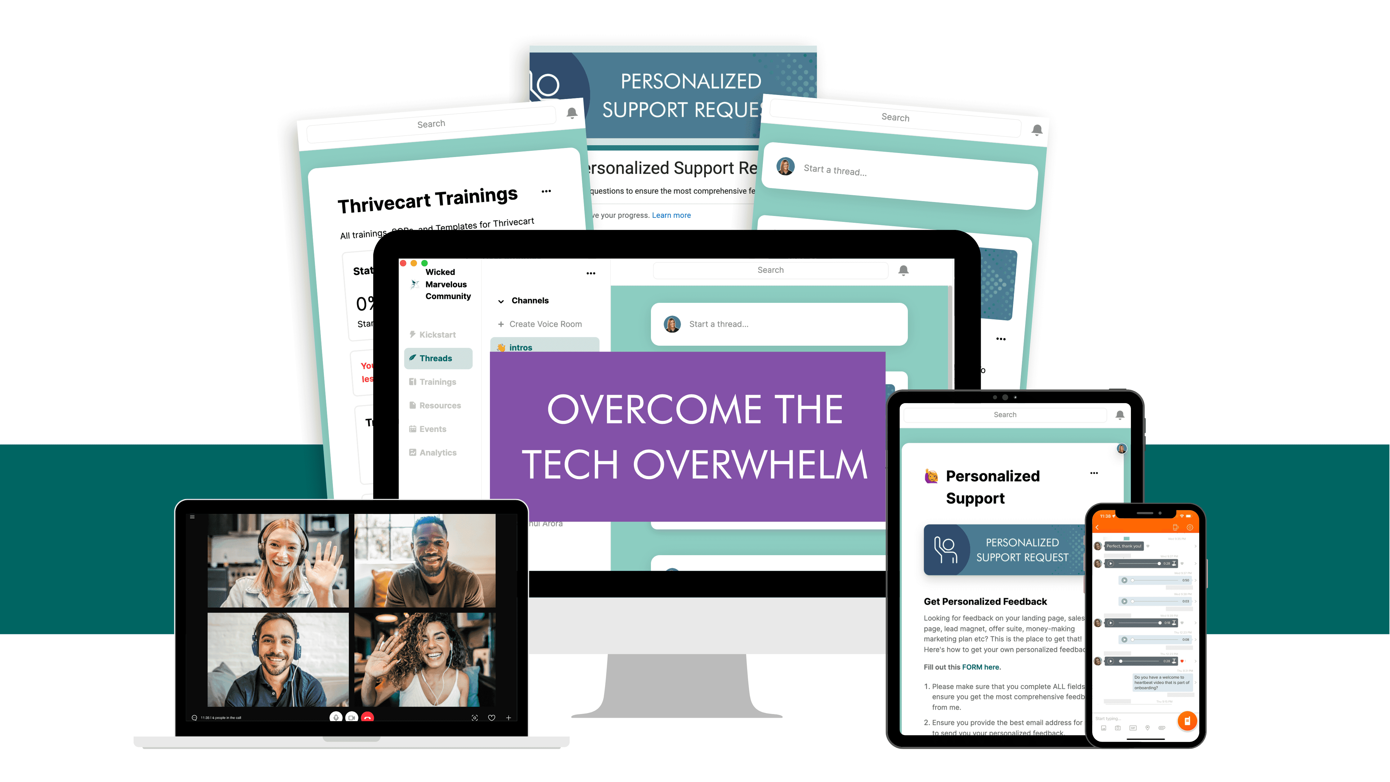 OTTO Promo Graphic A collage of digital devices displaying tech support and training content with the phrase