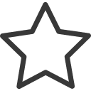 Black outline of a five-pointed star on a white background.