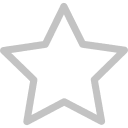An outlined five-pointed star icon with a transparent center and a gray border.