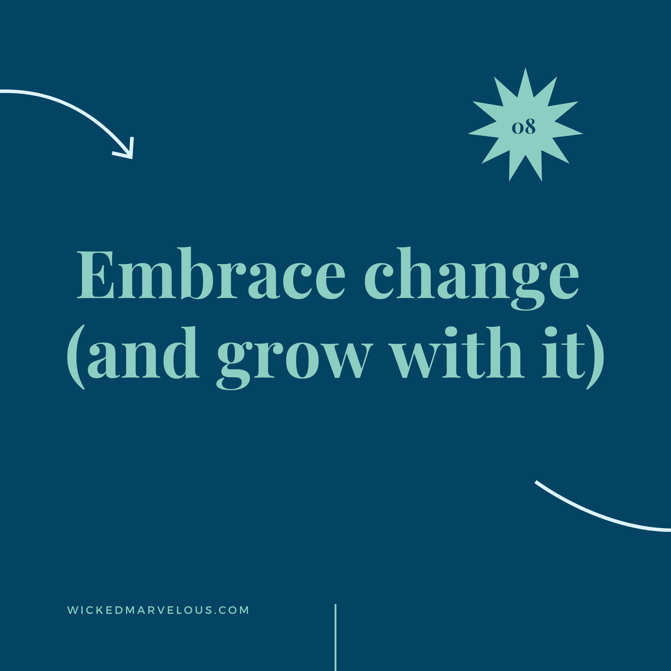 Teal background with text: 